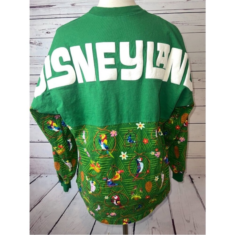 Disney Parks Spirit Jersey XS Disneyland Extra Small Tiki Enchanted Parrot Green